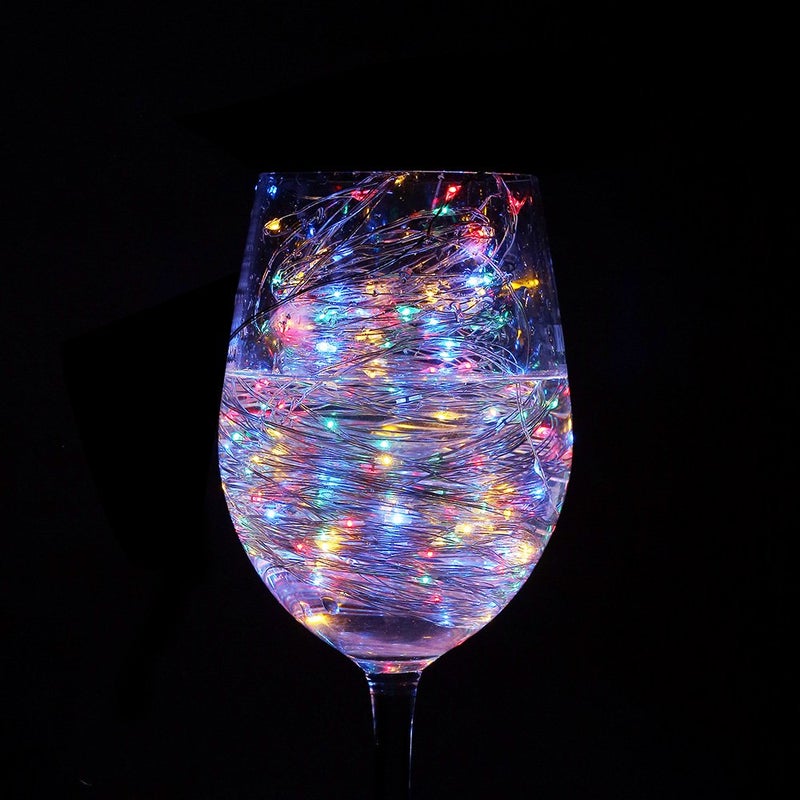 woohaha Solar String Lights, 2 Packs 100 LED Copper Wire Lights, Waterproof Fairy Decoration Starry String Lights - 8 Modes, Indoor/Outdoor for Gardens, Patios, Homes, Parties, Multi Color - Image 3
